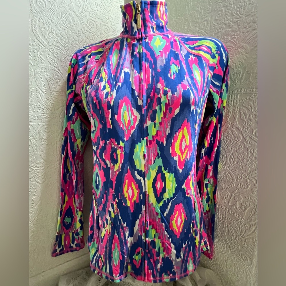 Lilly Pulitzer Luxletic long sleeve full zip size M